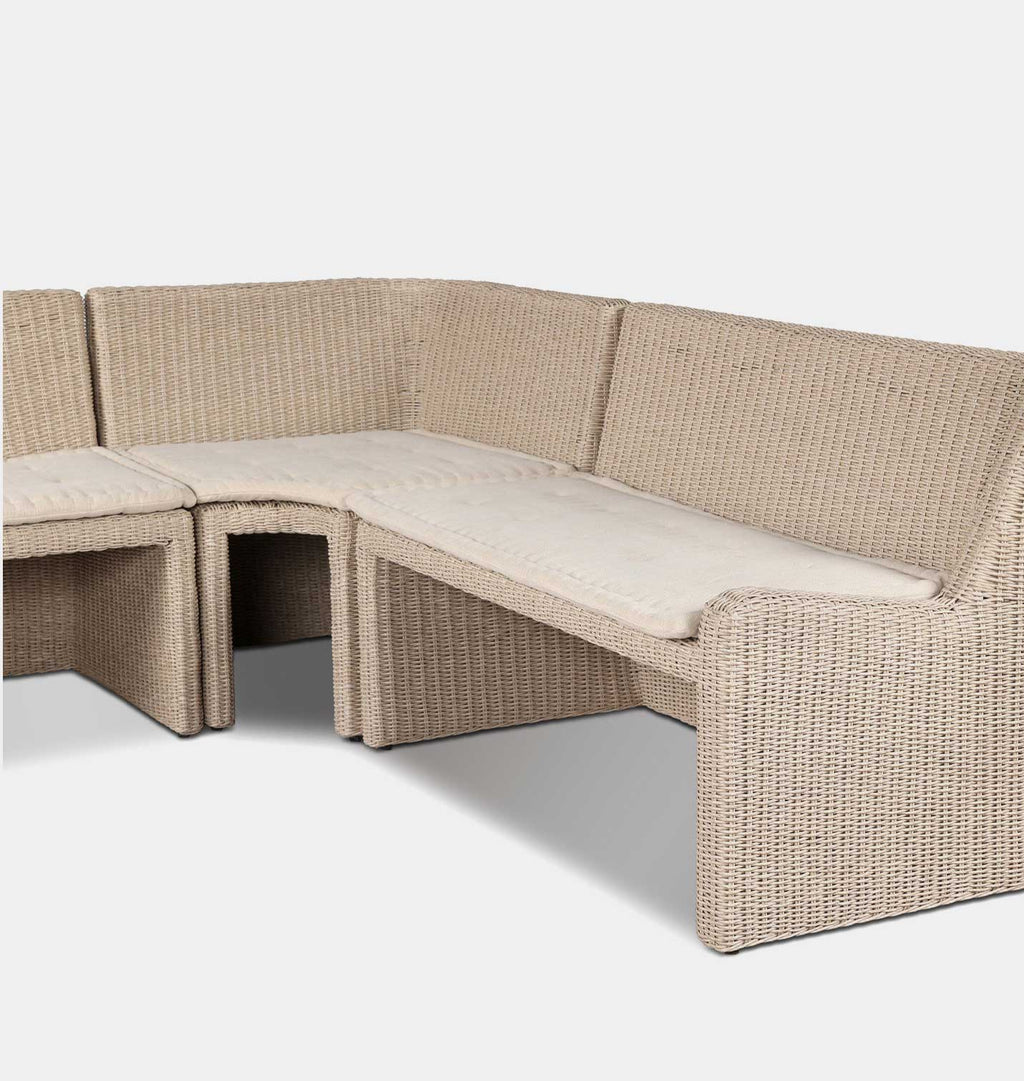 Senna Outdoor Corner Dining Banquette 83"