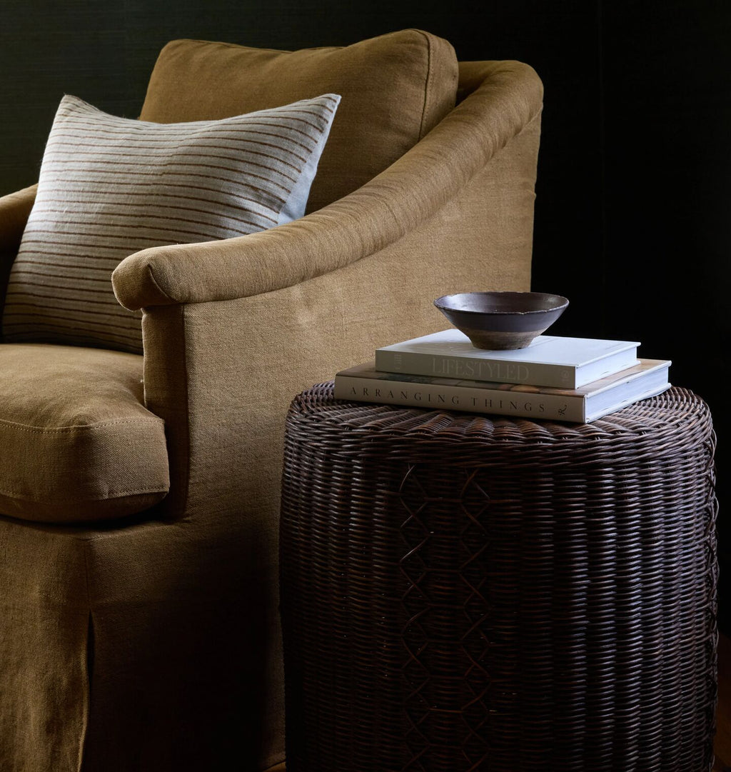 Olivia Wicker Stool Toasted Wicker