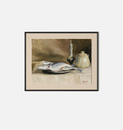 Study of Branzini and Salt by Bethany Joseph Black Pine