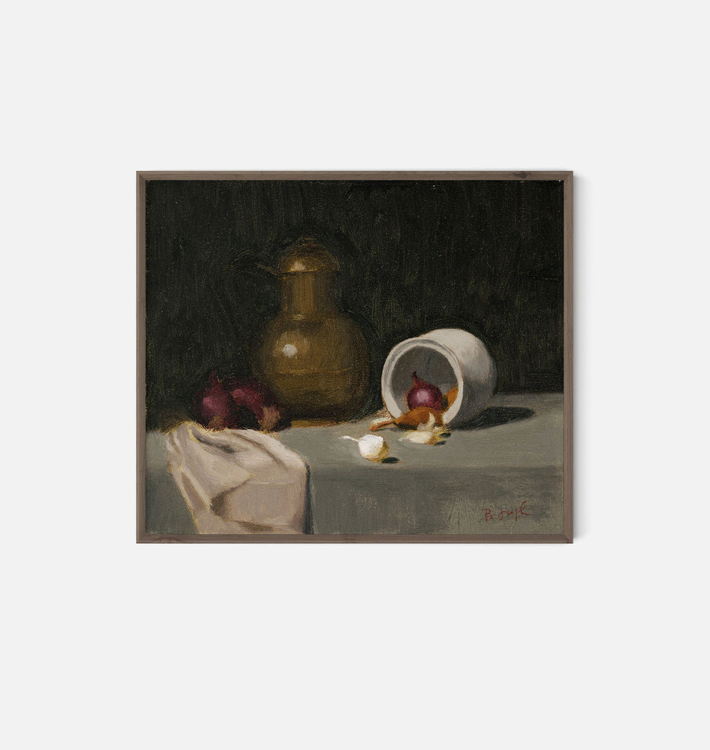 Study of Florence Still Life Framed Print Walnut