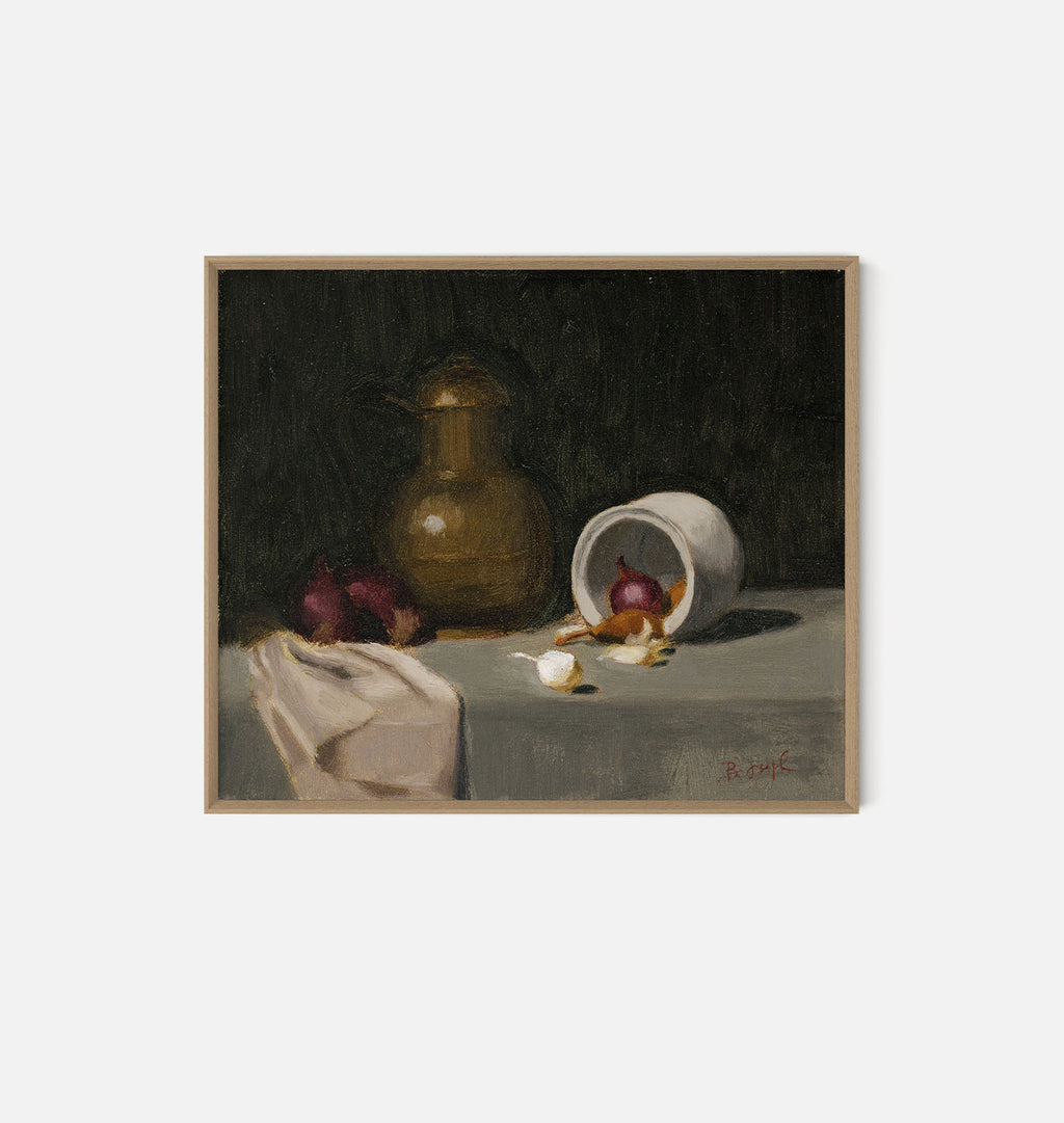 Study of Florence Still Life Framed Print White Oak