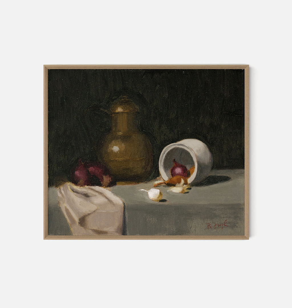 Study of Florence Still Life Framed Print White Oak
