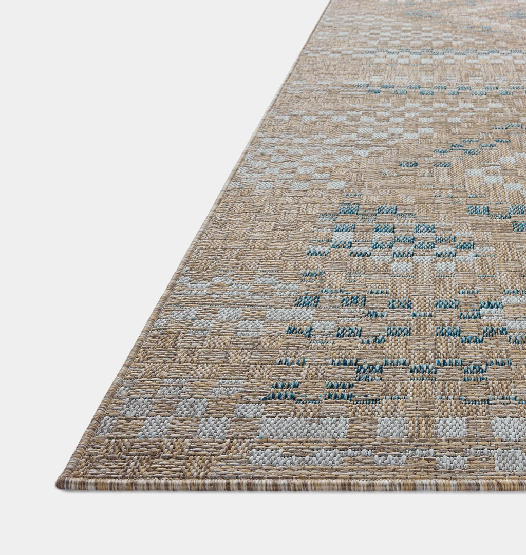 Topanga TOP-04 Natural / Aqua Area Rug