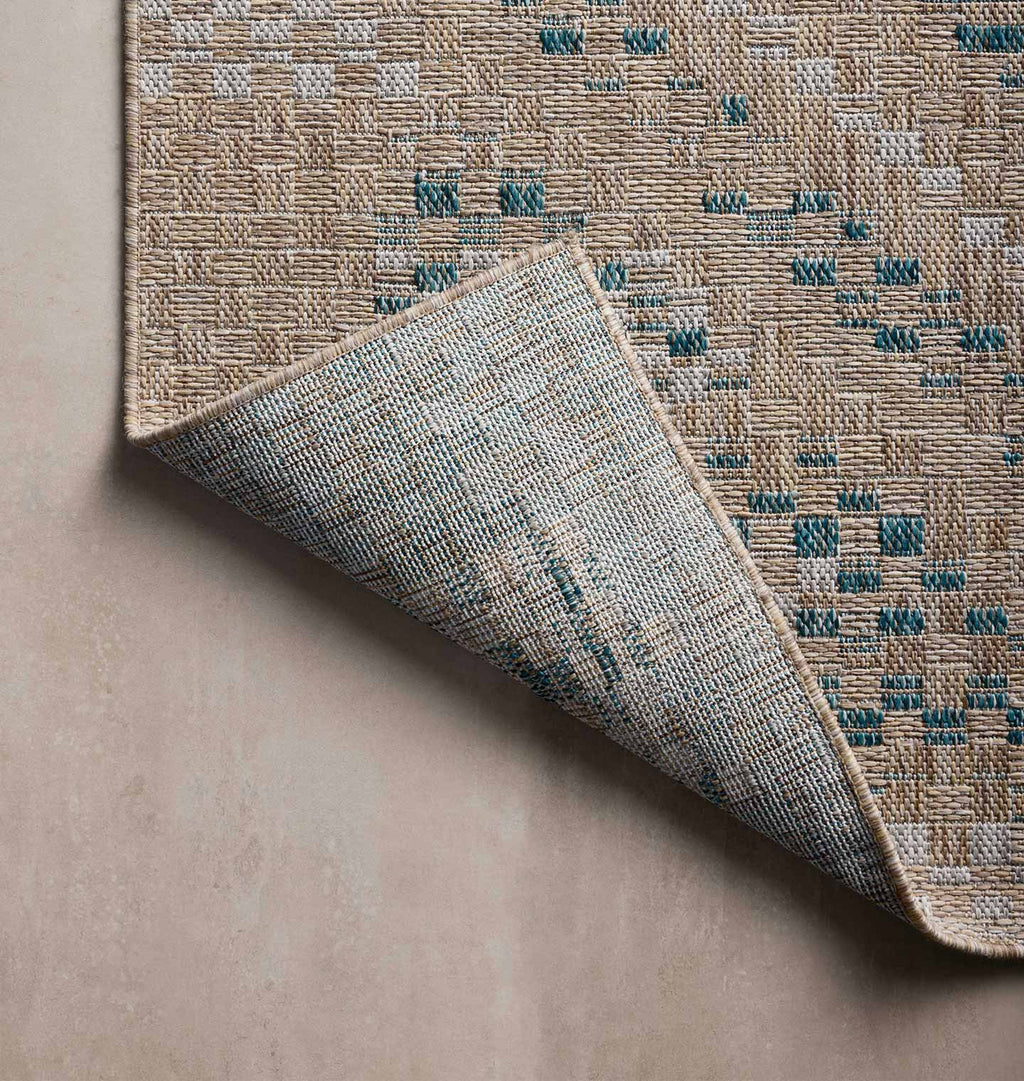 Topanga TOP-04 Natural / Aqua Area Rug