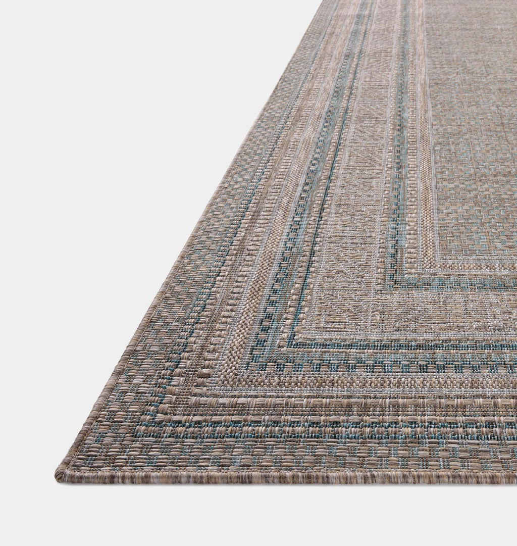 Topanga TOP-05 Natural / Teal Area Rug