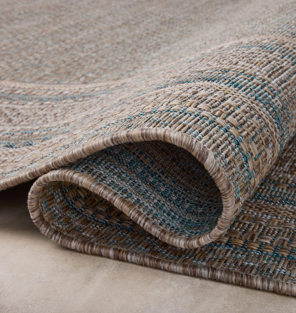 Topanga TOP-05 Natural / Teal Area Rug