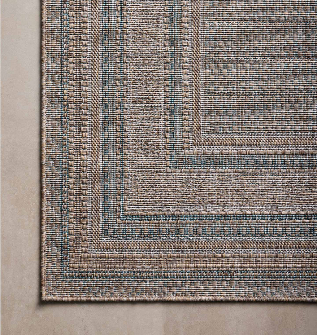 Topanga TOP-05 Natural / Teal Area Rug