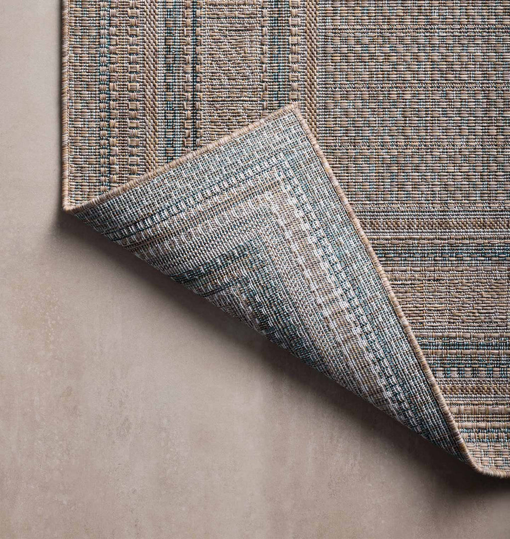 Topanga TOP-05 Natural / Teal Area Rug