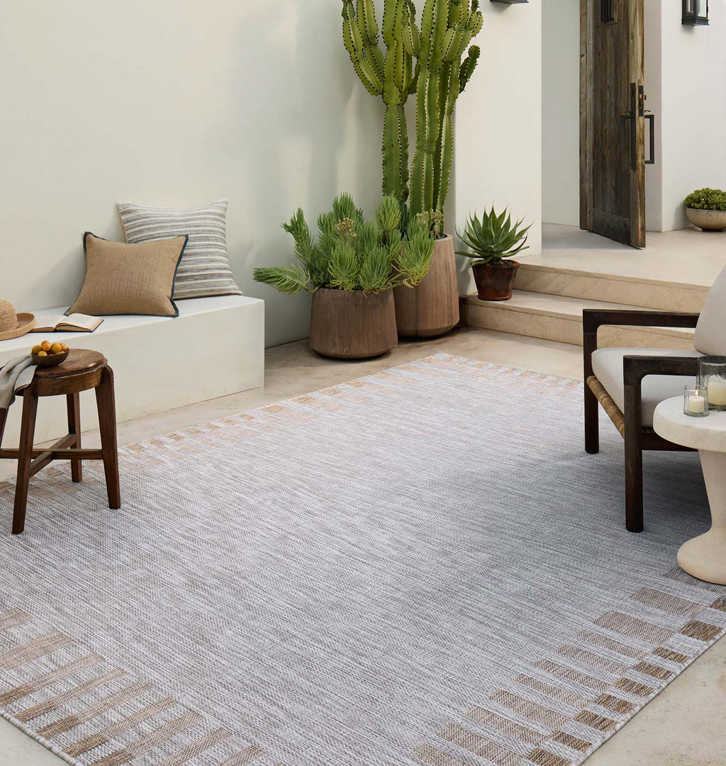 Topanga TOP-08 Silver / Natural Area Rug