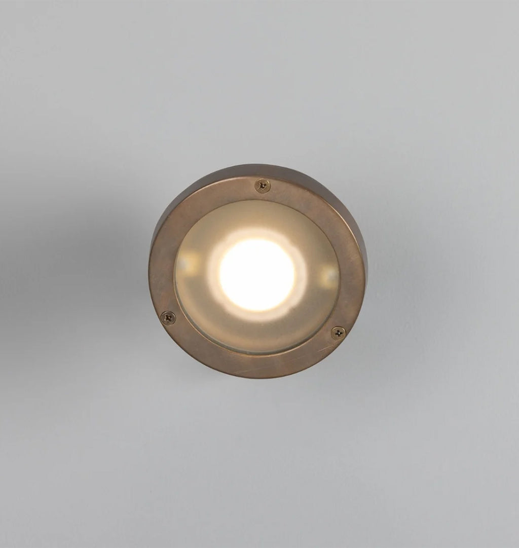 Thames Adjustable Outdoor Spotlight Antique Brass