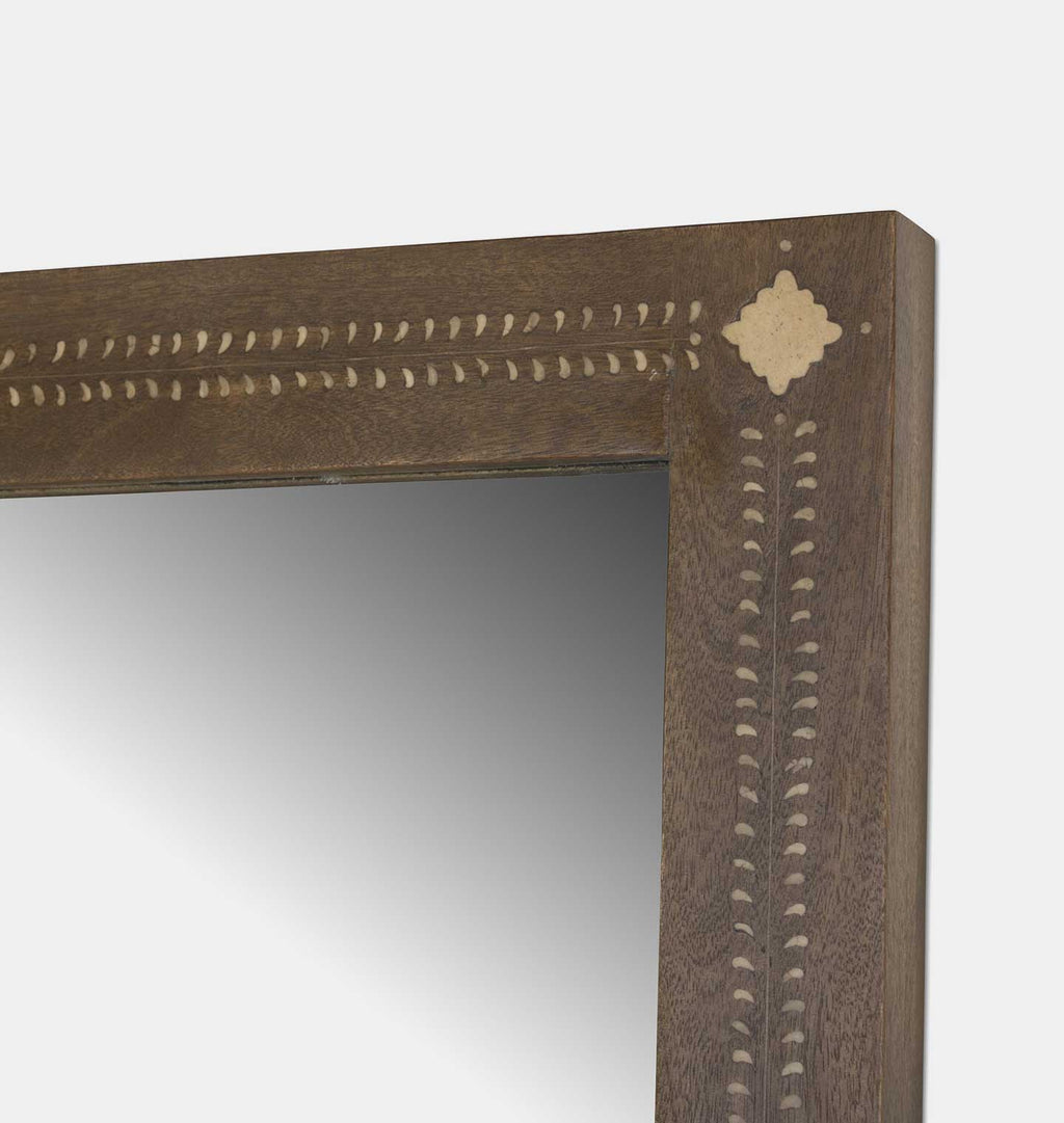 Timil Mirror Washed Taupe Mango Bone Inlay