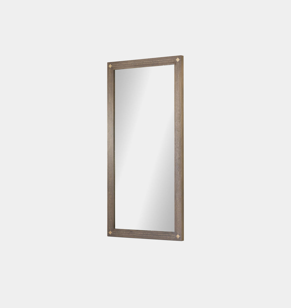 Timil Mirror Washed Taupe Mango Bone Inlay