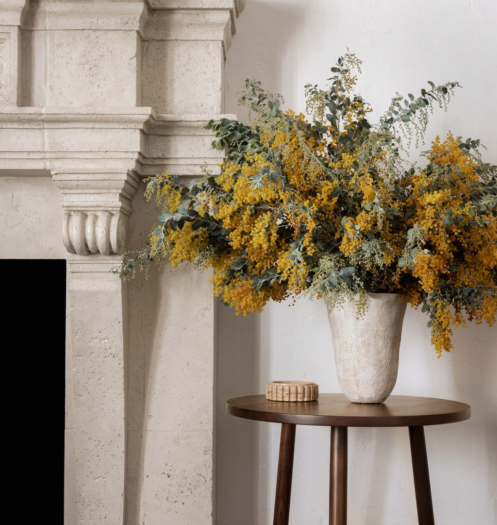 Athens Round Travertine Catchall