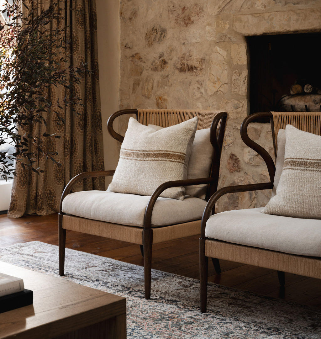 Amira Natural Rush Accent Chair