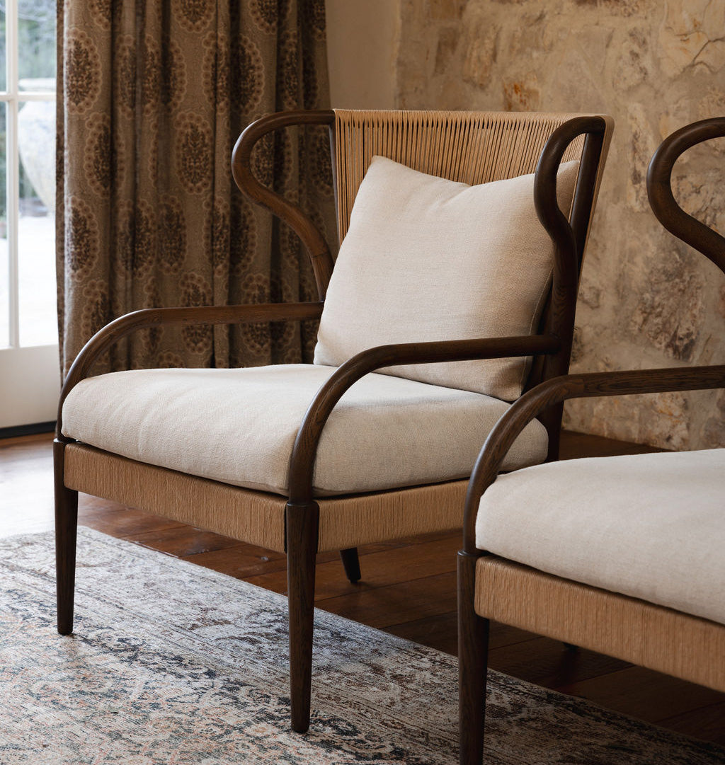 Amira Natural Rush Accent Chair