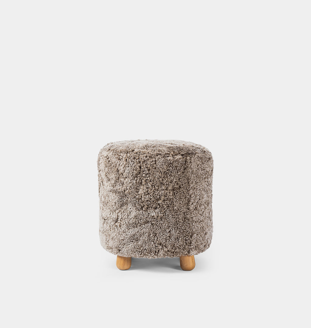 Tocho Footed Stool Cafe Shearling