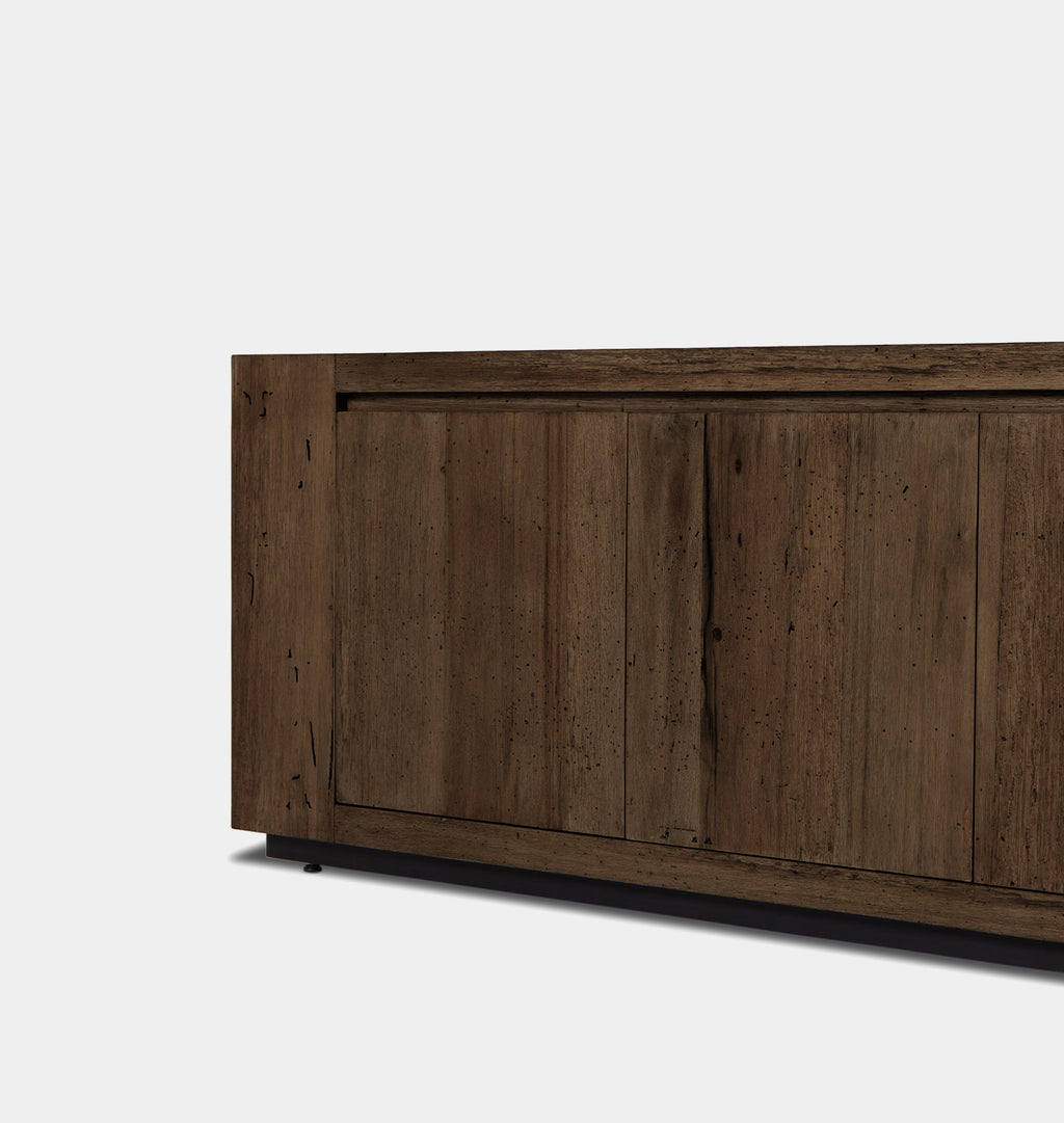 Tudor Media Console Rustic Ebony