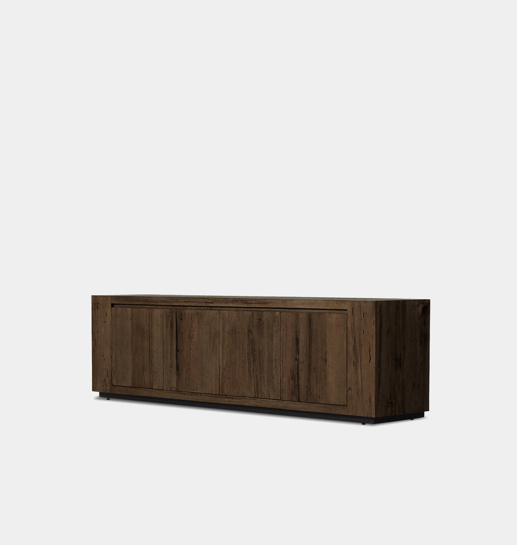 Tudor Media Console Rustic Ebony