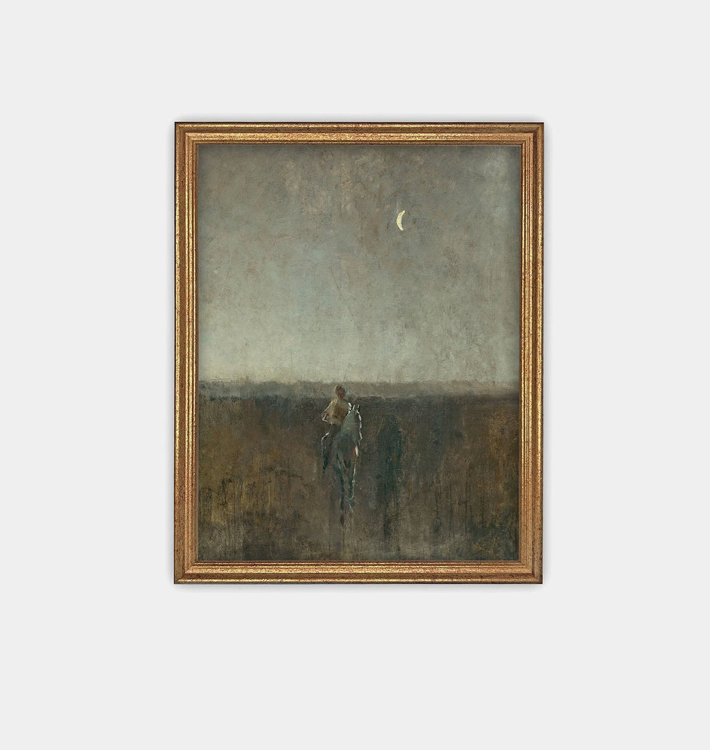 Twilight Rider Framed Print Gold