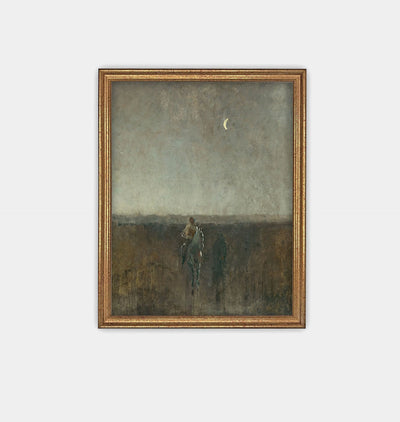 Twilight Rider Framed Print Gold