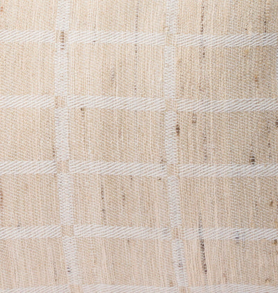 Vintage Tan Woven Plaid Pillow