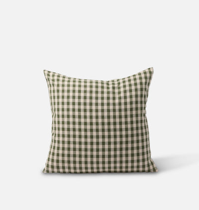Vintage Green Plaid Pillow