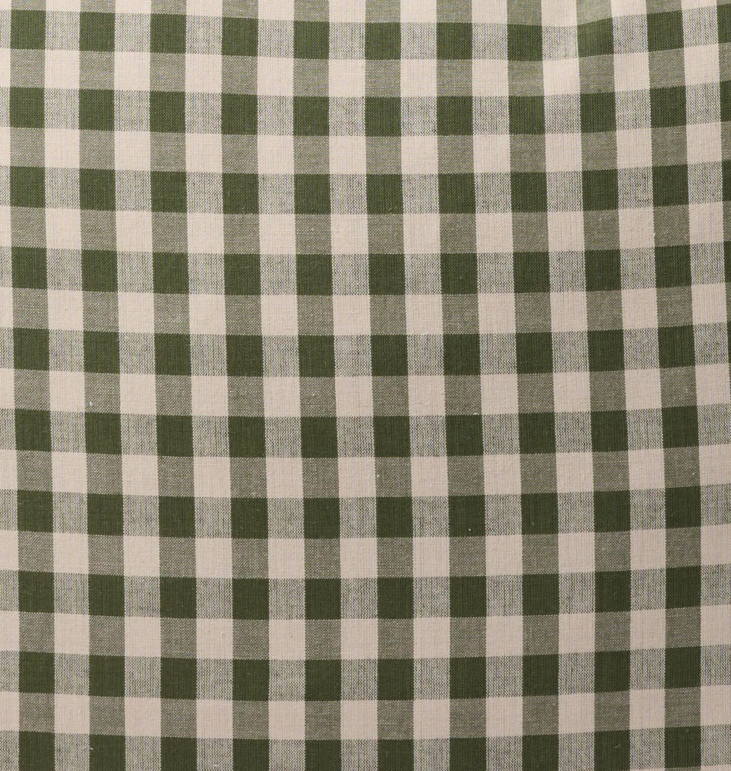 Vintage Green Plaid Pillow Detail