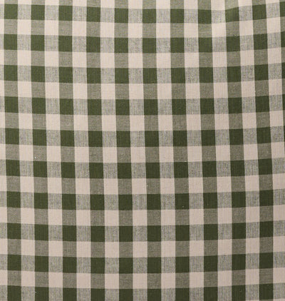 Vintage Green Plaid Pillow Detail