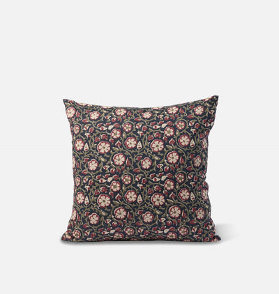 Vintage Dark Green Floral Pillow