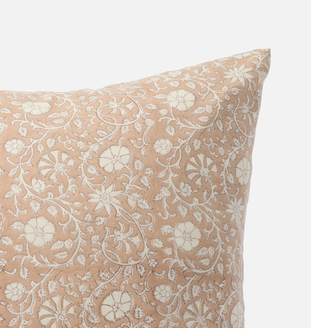 Vintage Rust Floral Pillow Corner