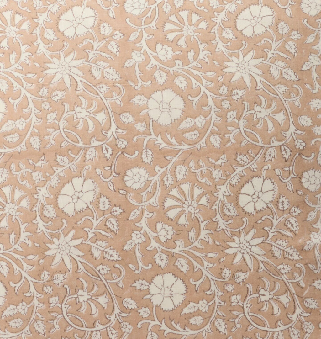 Vintage Rust Floral Pillow Detail
