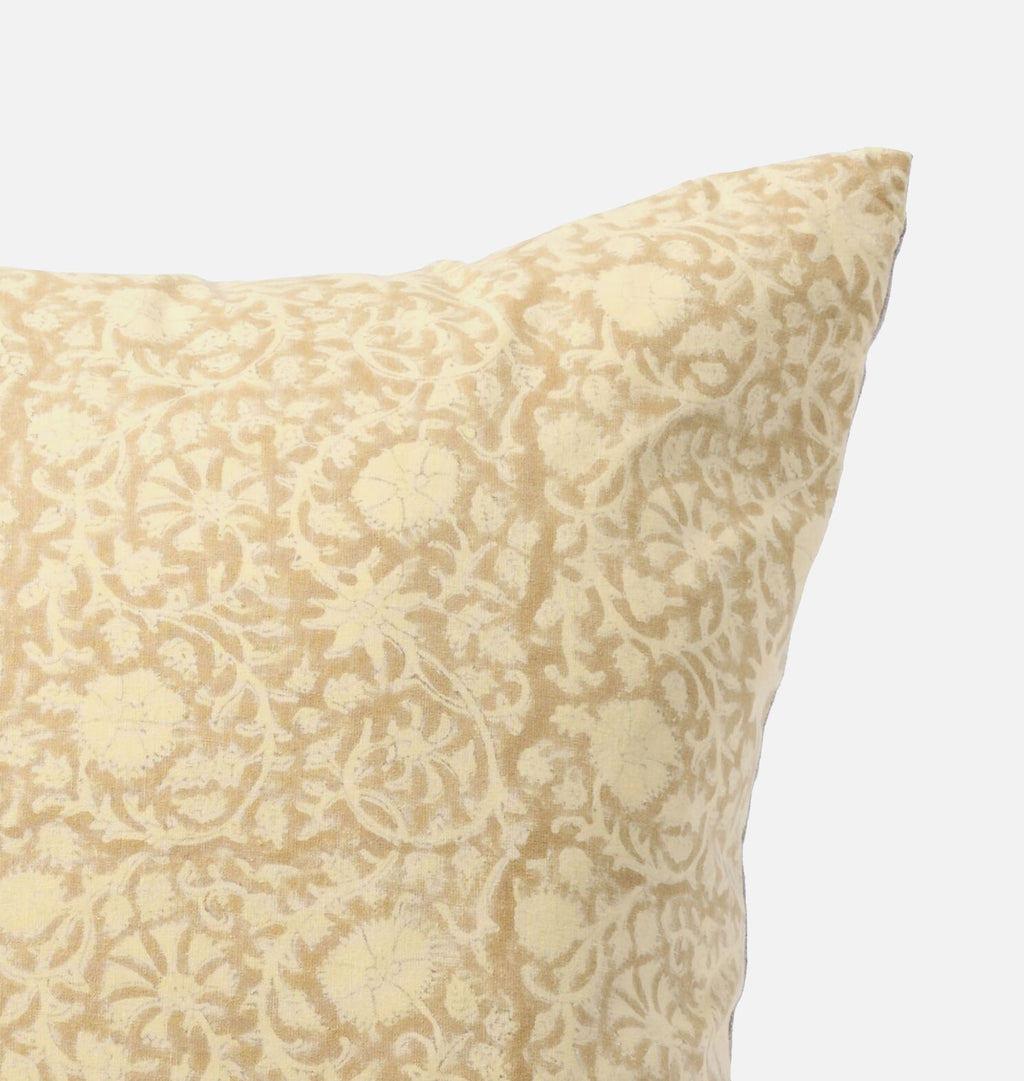 Vintage Yellow Floral Pillow