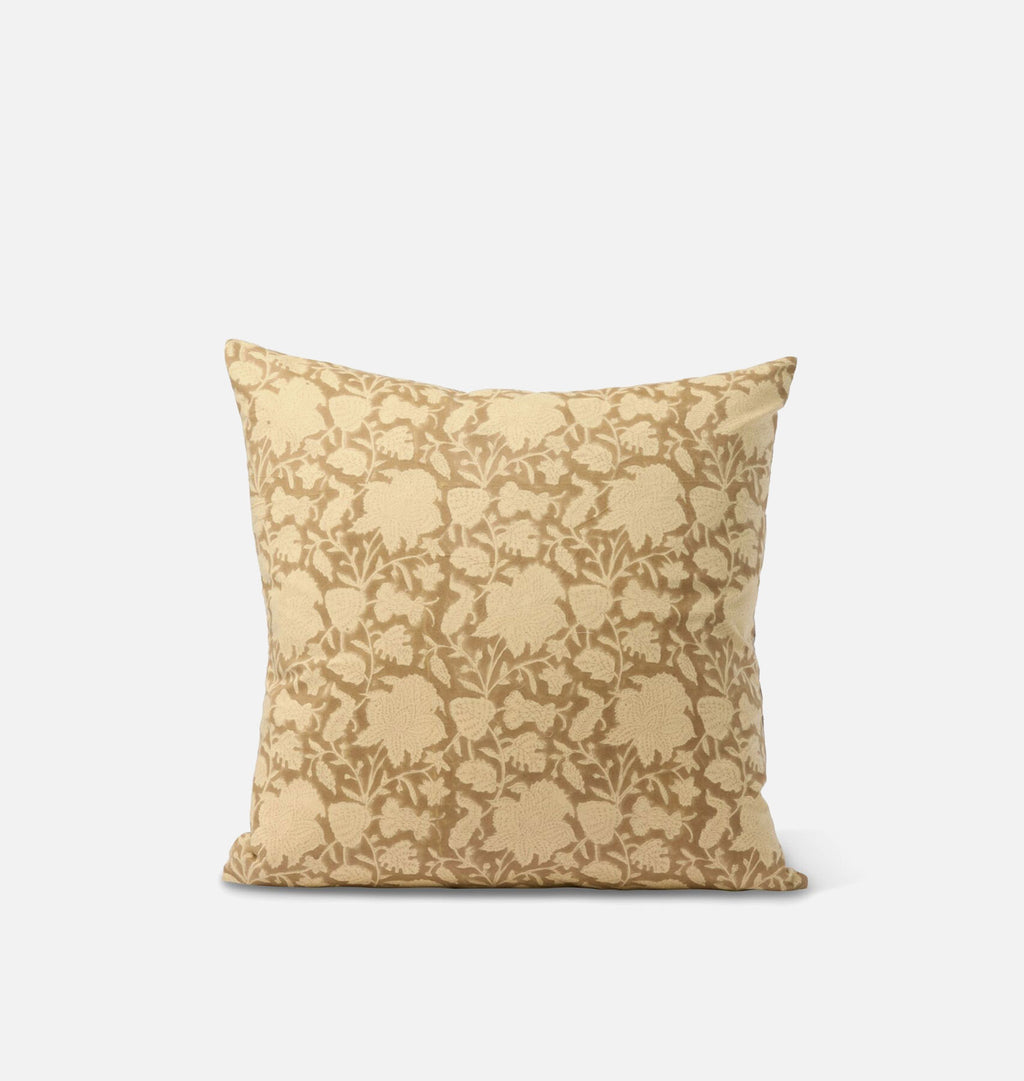 Vintage Gold Floral Pillow