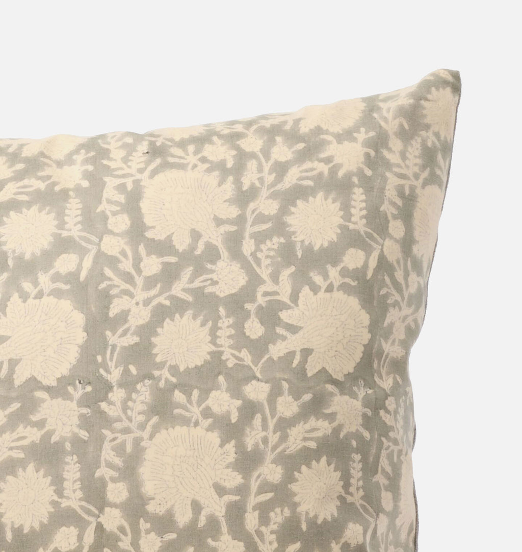 Vintage Grey Floral Pillow