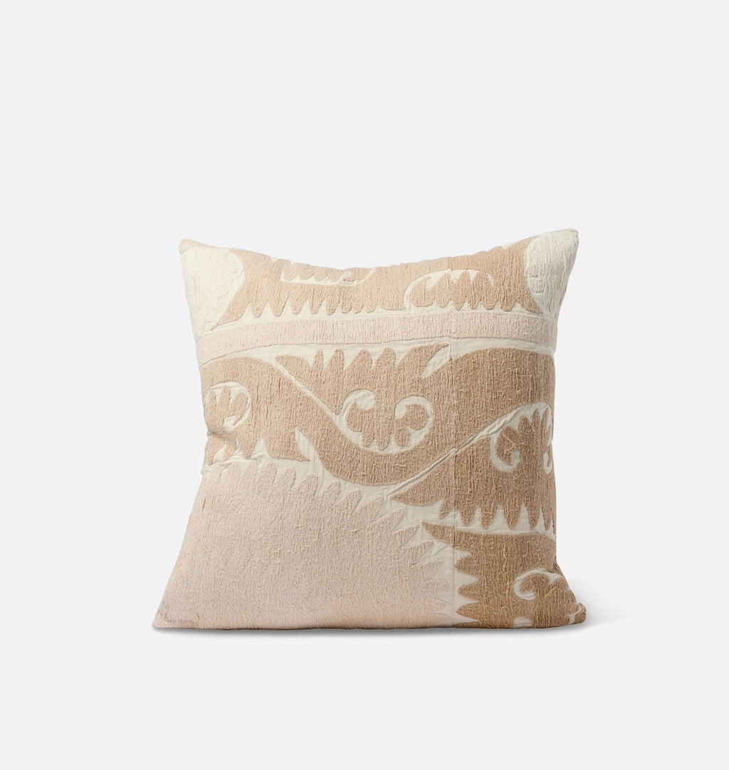 Vintage Tan Suzani Pillow