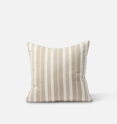 Vintage Beige Striped Pillow