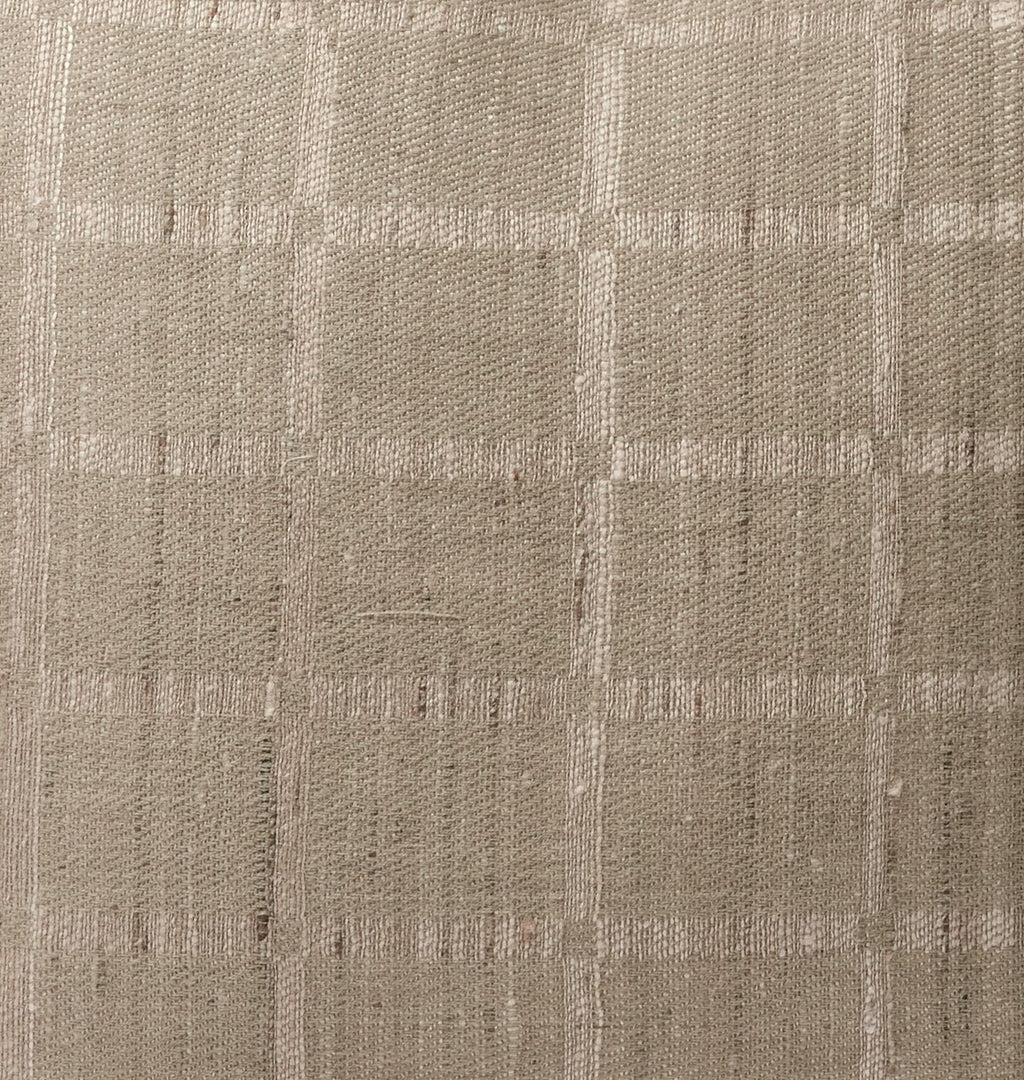 Vintage Woven Plaid Khaki Pillow Detail