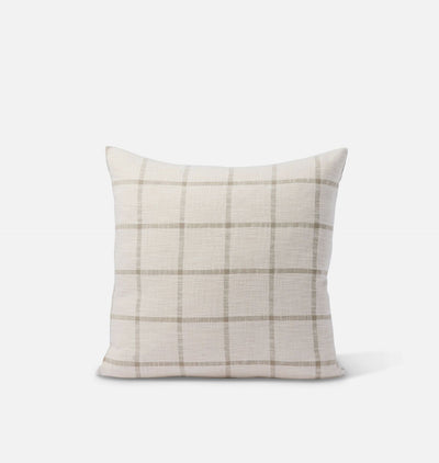 Vintage Beige Plaid Pillow