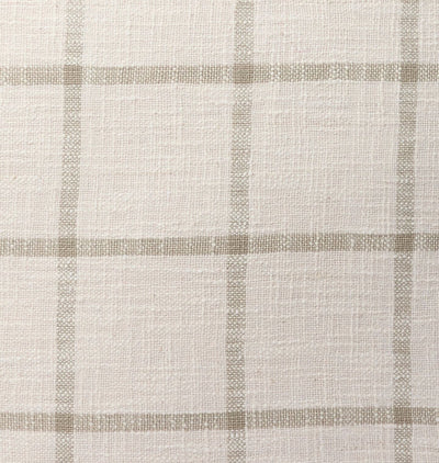 Vintage Beige Plaid Pillow Detail