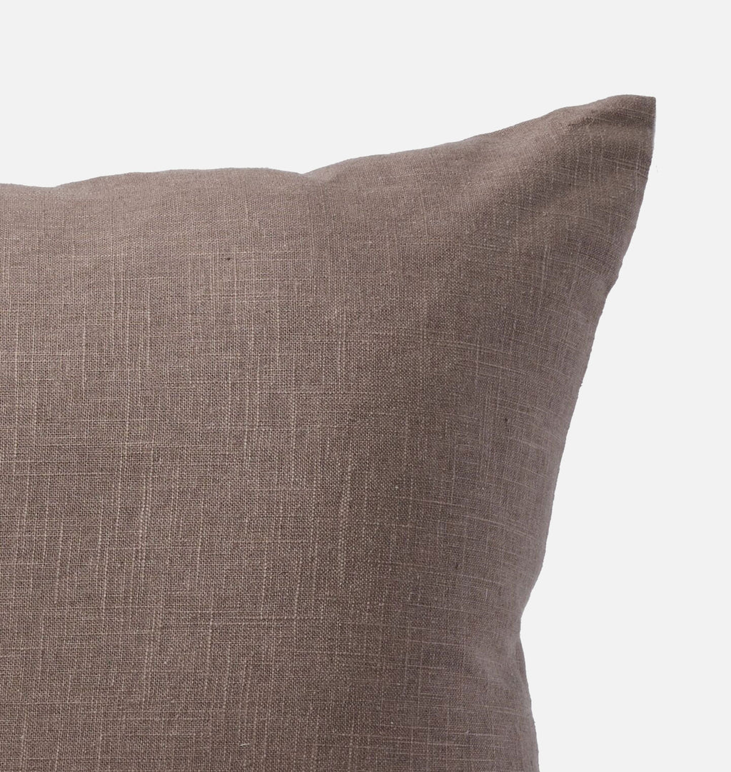 Vintage Brown Solid Pillow Corner