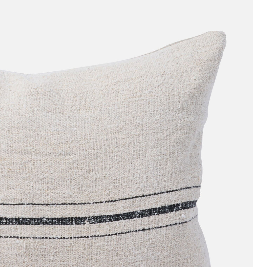 Vintage Grain Sack Pillow Corner