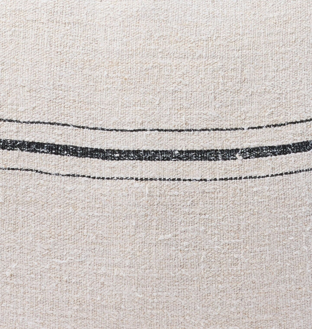 Vintage Grain Sack Pillow Detail