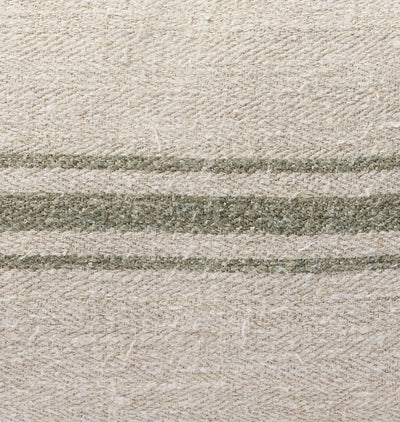 Vintage Striped Grain Sack Lumbar Pillow  Detail