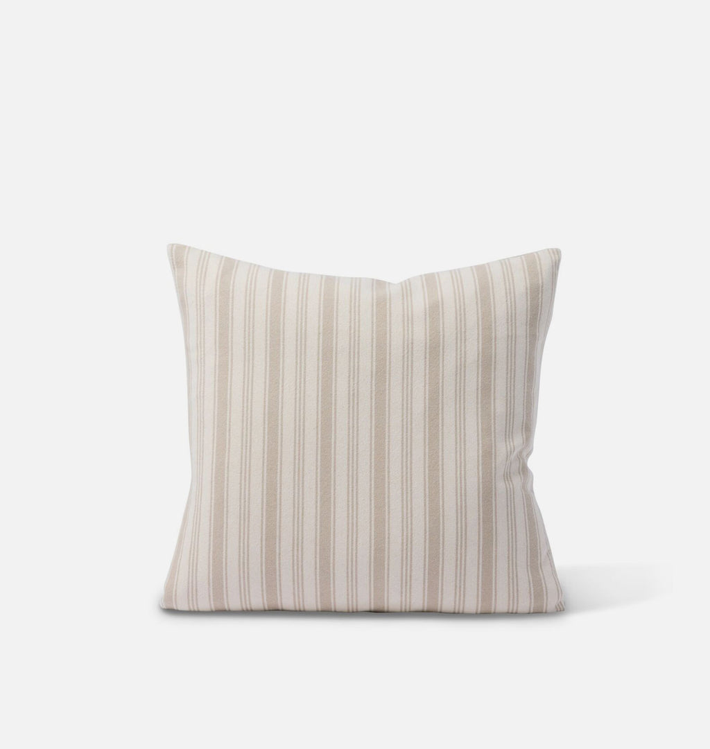 Vintage Beige Striped Pillow