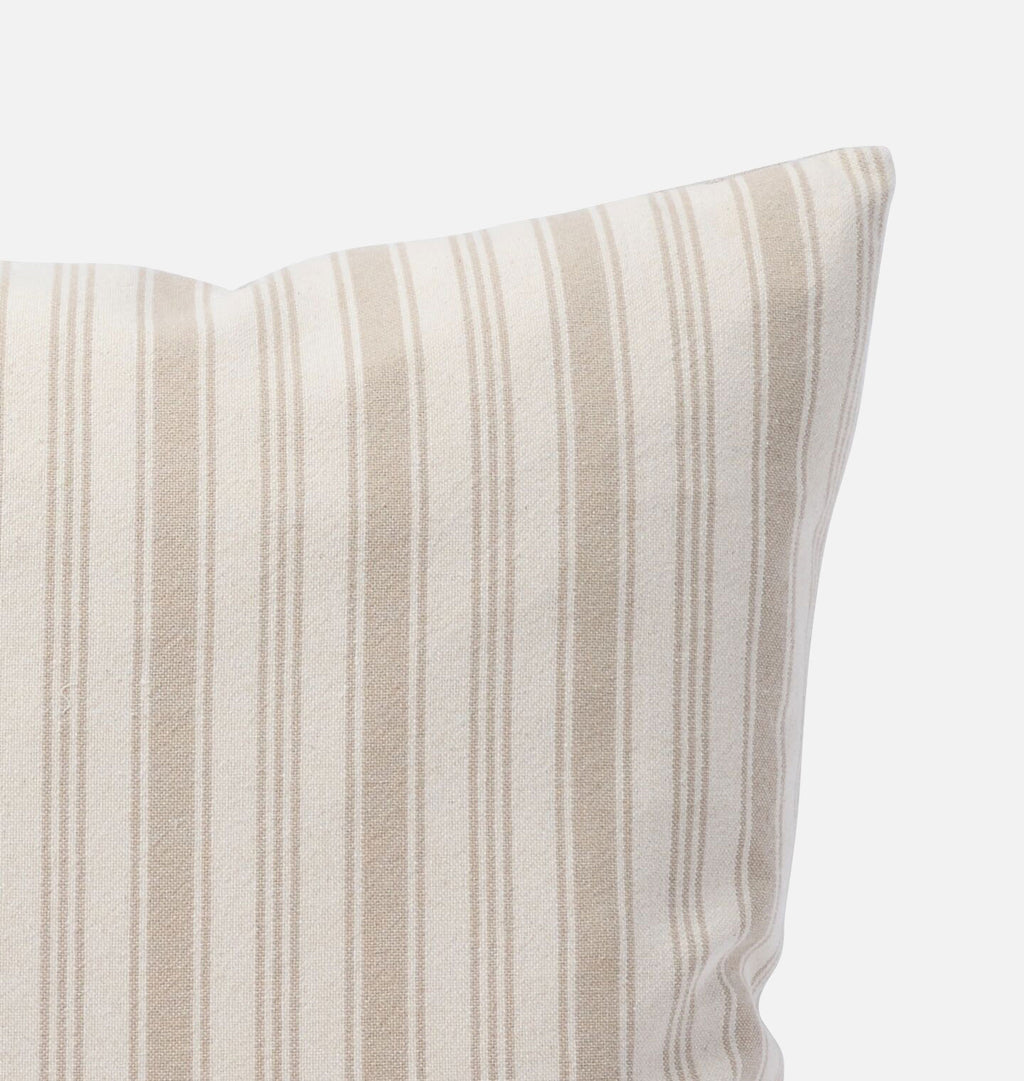 Vintage Beige Striped Pillow Corner