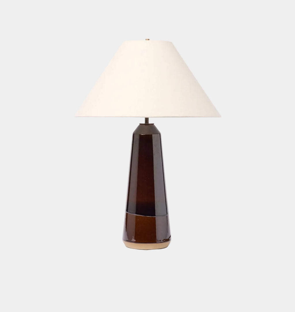 Column Table Lamp in Dark Amber