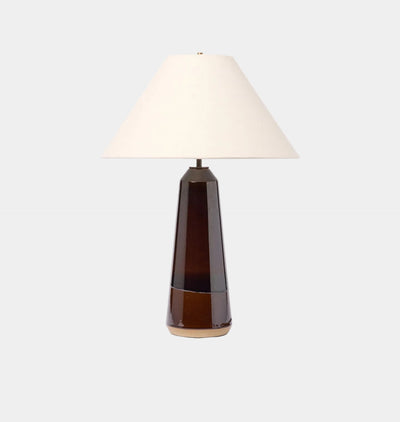 Column Table Lamp in Dark Amber