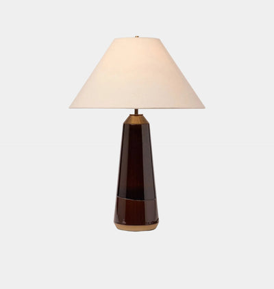 Column Table Lamp in Dark Amber