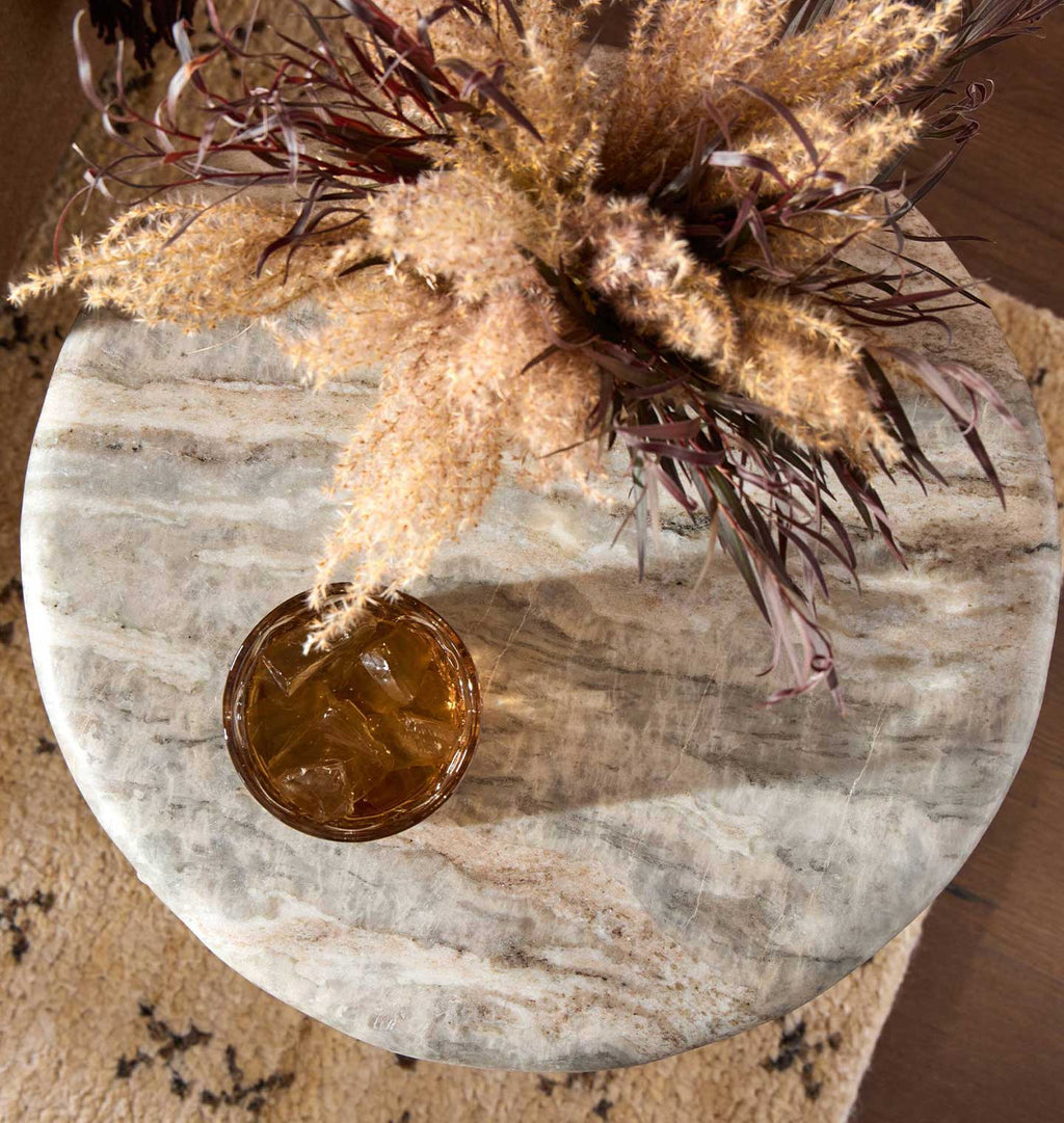 Waylie Small River Grey Marble End Table