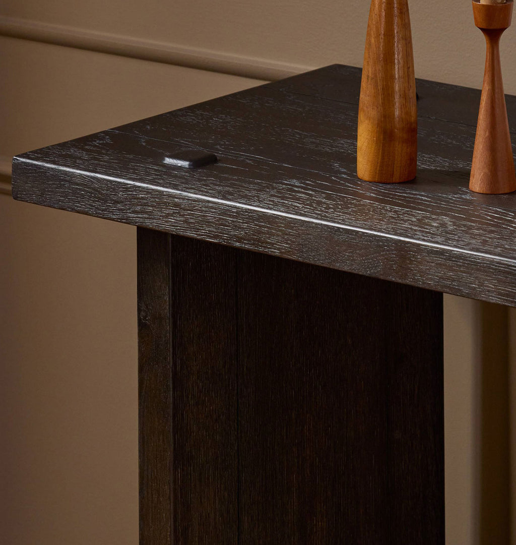 Zeno Console Table Black Oak